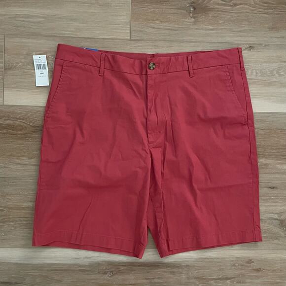 NWT IZOD Mens Saltwater Flat Front Stretch Chino 9.5” Shorts sz 36 - Picture 1 of 7